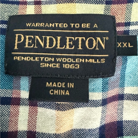 Pendleton XXL Plaid Short Sleeve Button Down Shirt 100% Cotton - Picture 2 of 9